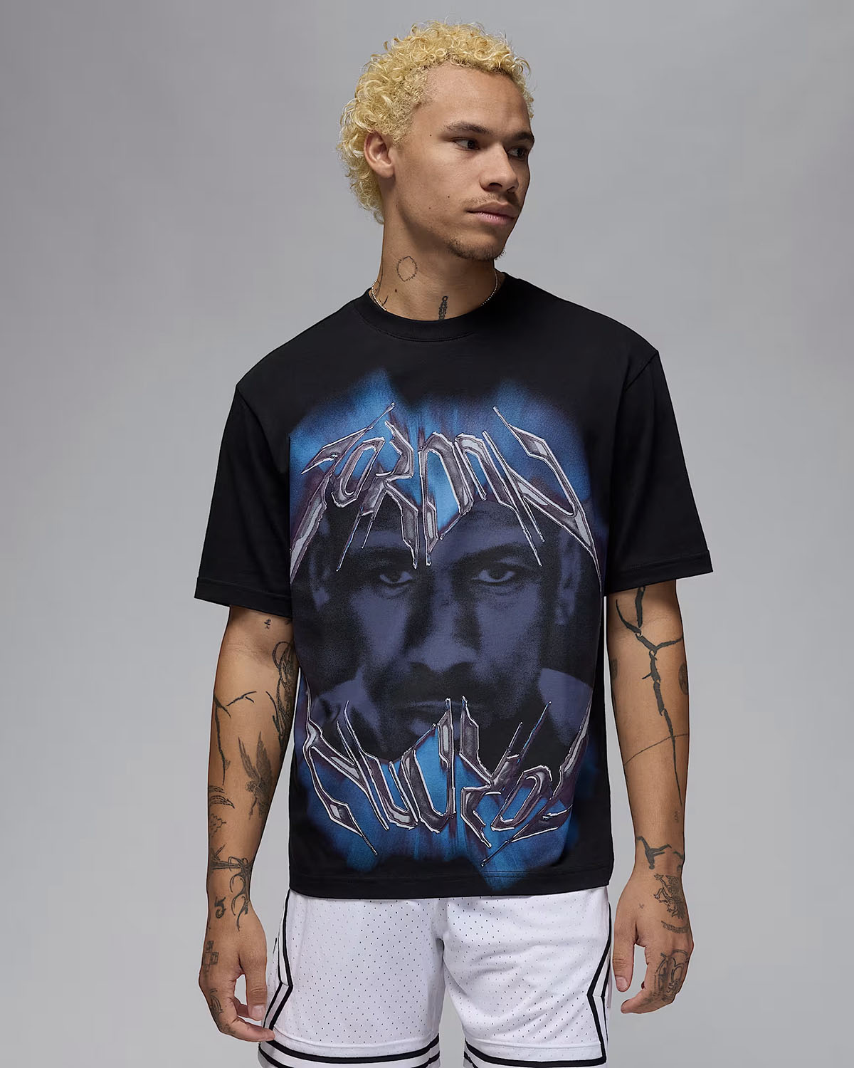 Jordan Sport 85 Mens Dri Fit Graphic T Shirt Black Blue Purple 1