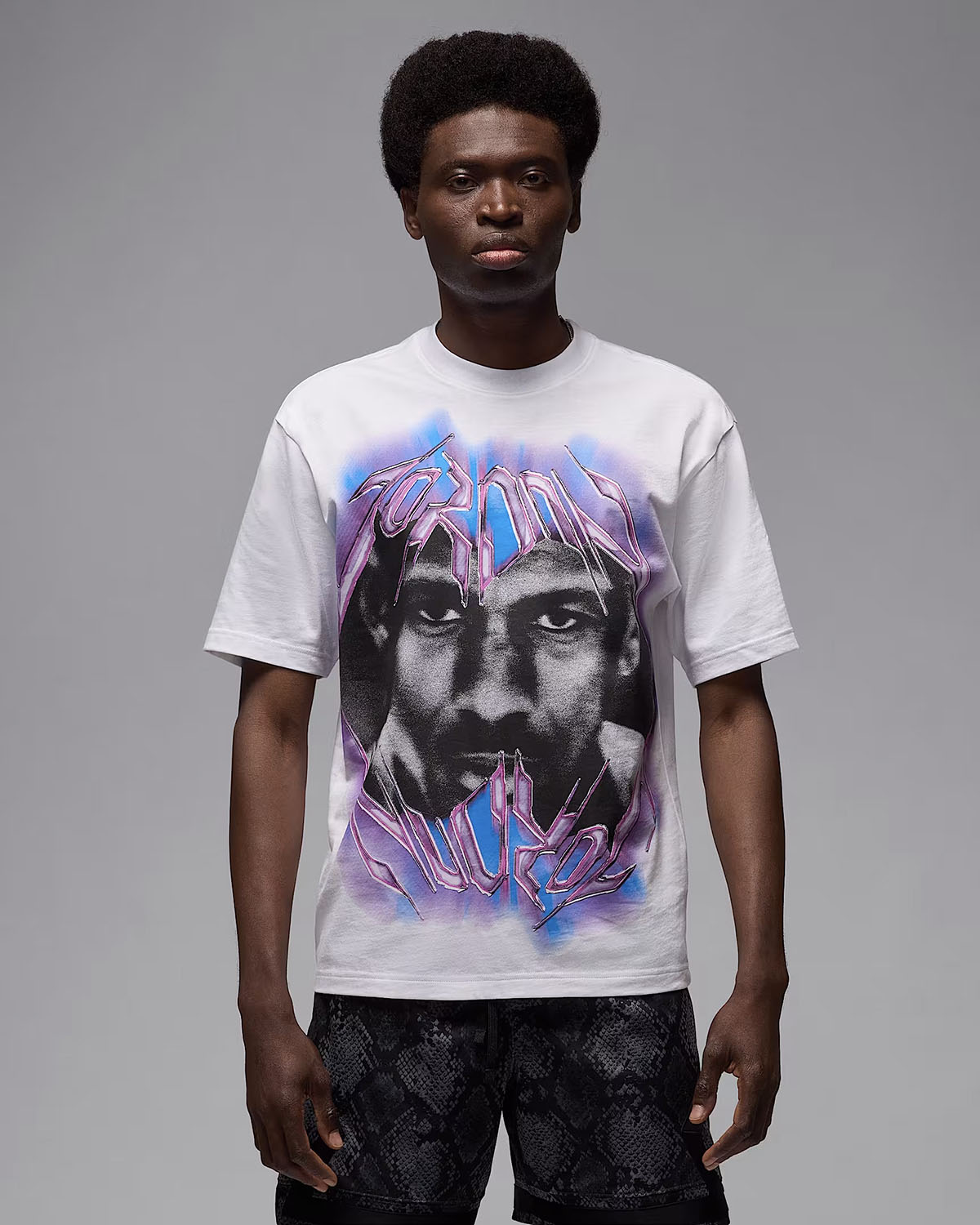 Jordan Sport 85 Mens Dri Fit Graphic T Shirt White Black Blue Purple 1