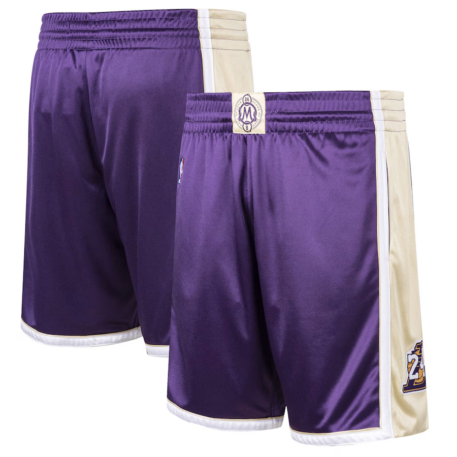 Kobe Bryant Lakers MItchell and Ness Hall of Fame Shorts Purple
