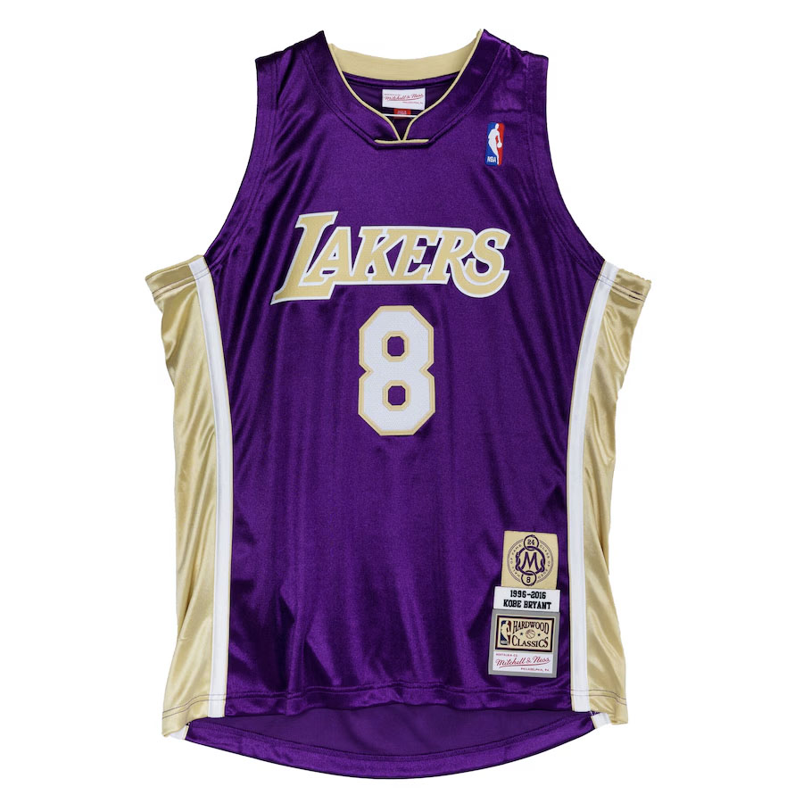 Kobe Bryant Lakers Mitchell and Ness Hall of Fame Number 8 Jersey Purple 1