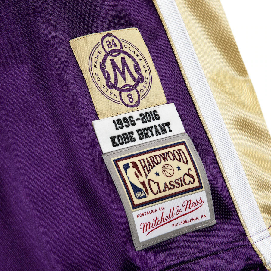 Kobe Bryant Lakers Mitchell and Ness Hall of Fame Number 8 Jersey Purple 3