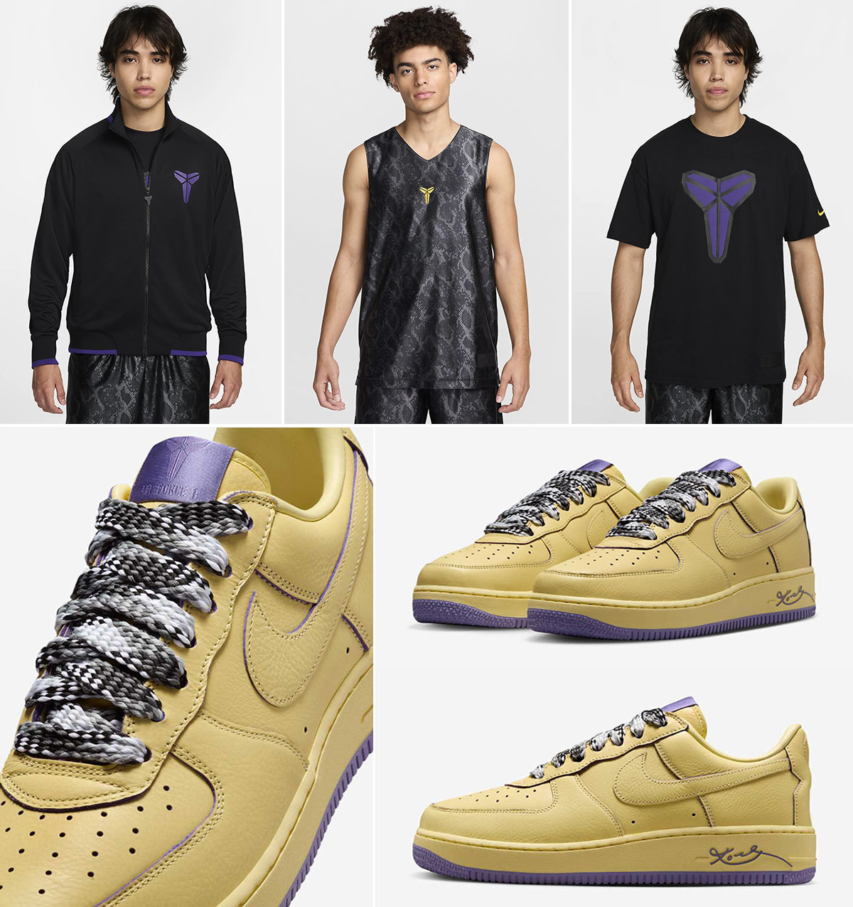 Kobe Bryant Nike Air Force 1 Low Soft Yellow Clothing