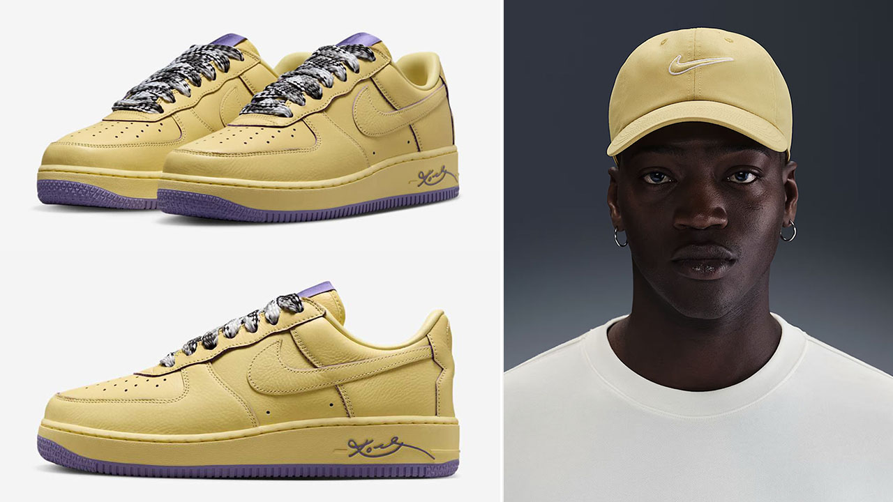 Kobe Bryant Nike Air Force 1 Low Soft Yellow Hat