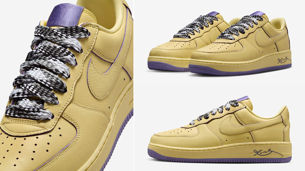 Kobe Bryant x Nike Air Force 1 Low Soft Yellow Sneakers HV9408-700