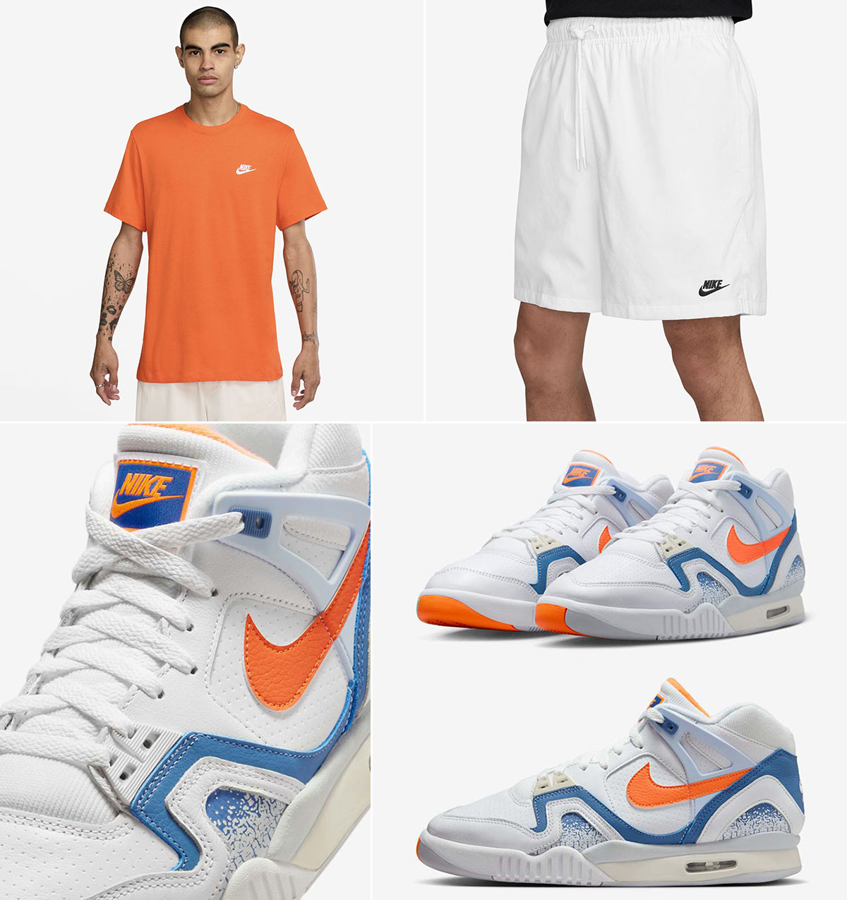 Nike Air Tech Challenge 2 Stone Blue Shirt and Shorts Outfit