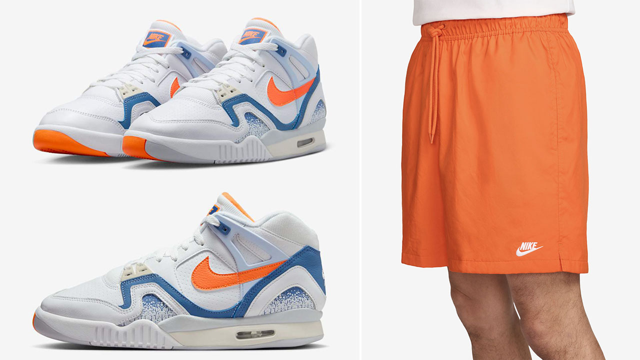 Nike Air Tech Challenge 2 Stone Blue Sneakers and Shorts
