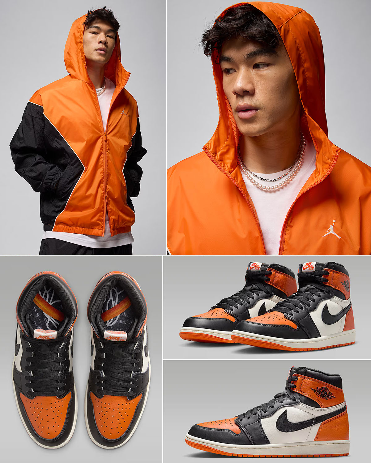 Air Jordan 1 High OG Shattered Backboard 2025 Shoes and Jordan Brooklyn Hooded Draft Jacket Outfit