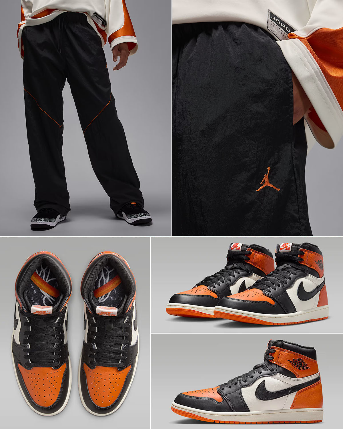 Air Jordan 1 High OG Shattered Backboard 2025 x Jordan Brooklyn Draft Pants Outfit