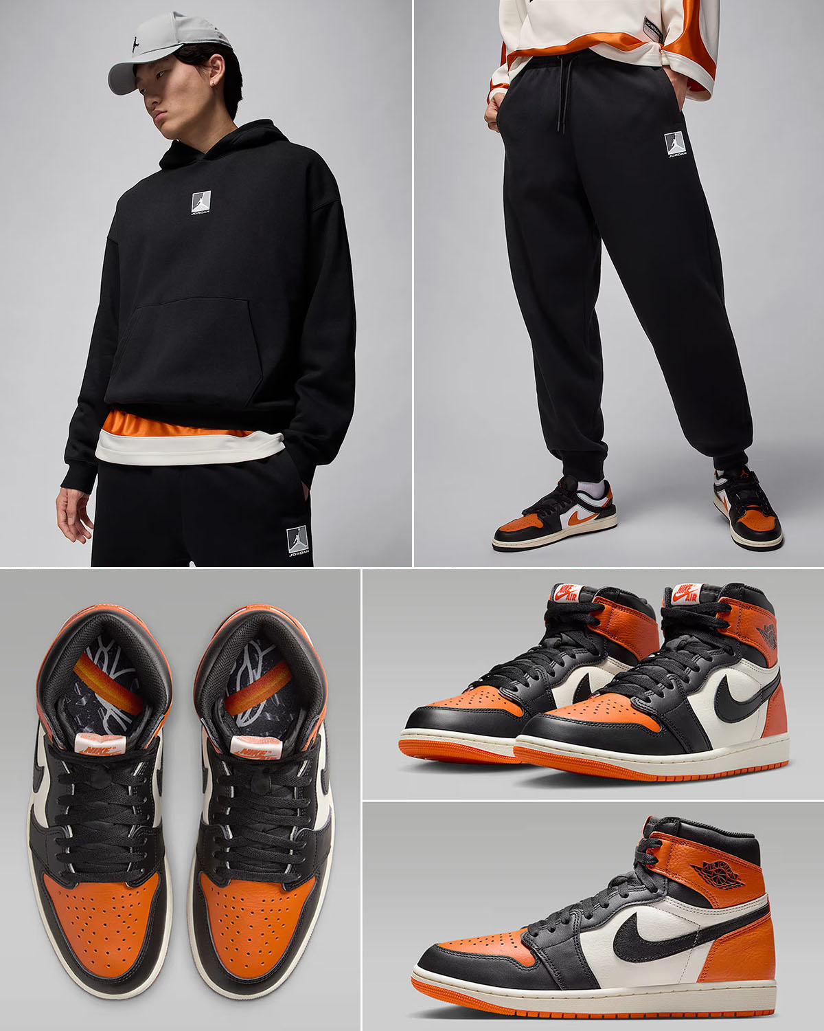 Air Jordan 1 High OG Shattered Backboard 2025 x Jordan Brooklyn Fleece Graphic Hoodie and Pants Outfit