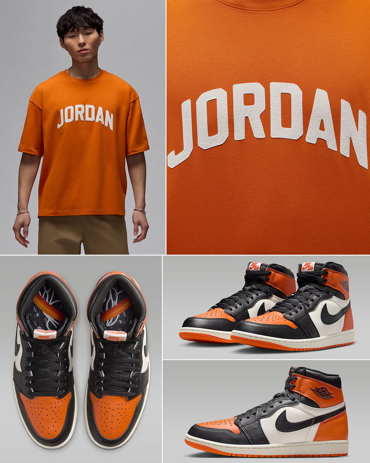 Air Jordan 1 High OG Shattered Backboard 2025 x Jordan Flight Essentials T Shirt Outfit