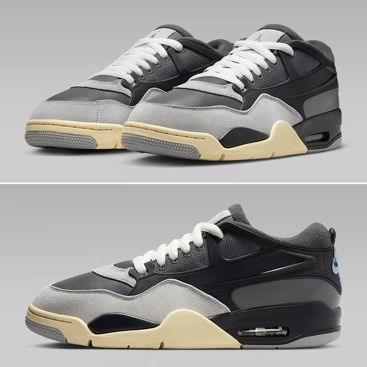 Air Jordan 4 RM Iron Grey Off Noir Dark Smoke Grey Chambray Mens Shoes FQ7939-002