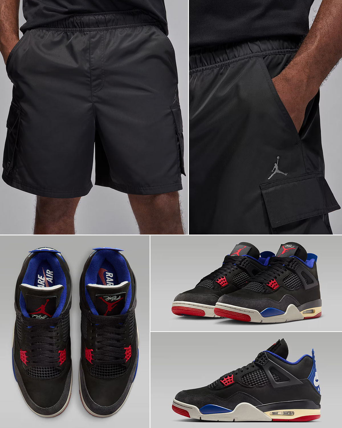 Air Jordan 4 Rare Air Shoes x Jordan Brooklyn Cargo Shorts