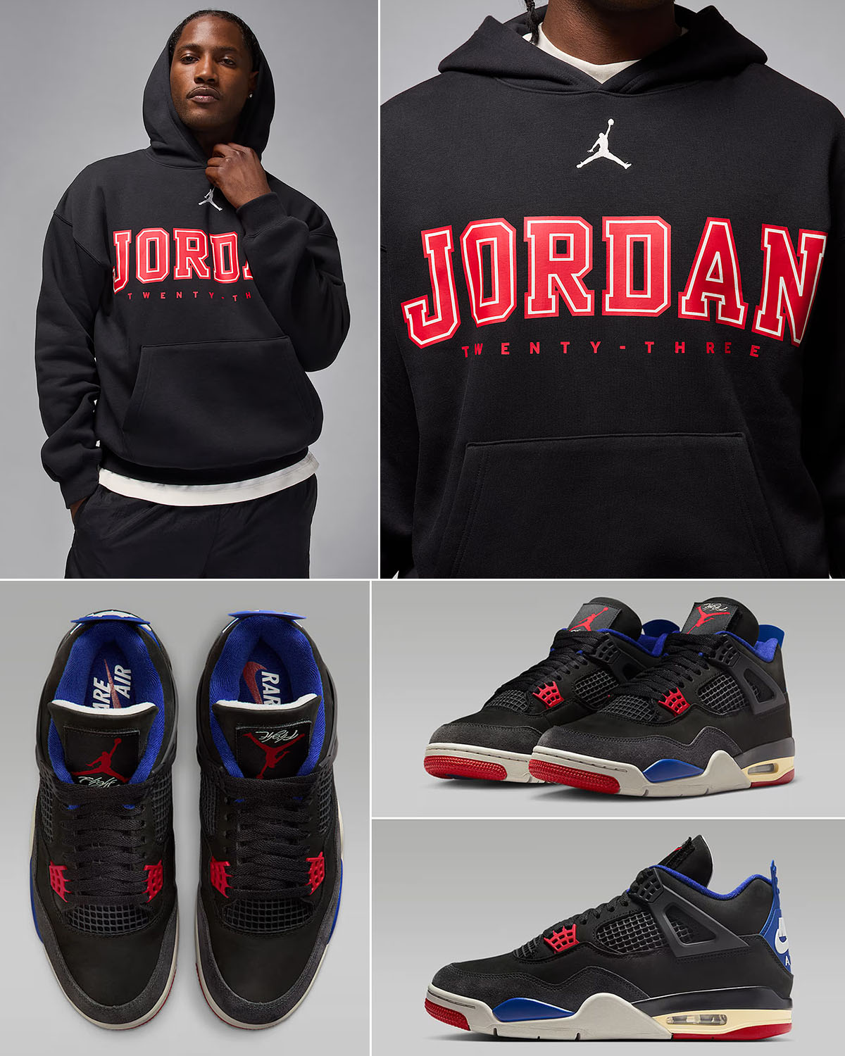 Air Jordan 4 Rare Air Shoes x Jordan Brooklyn Fleece Pullover Hoodie Outfit