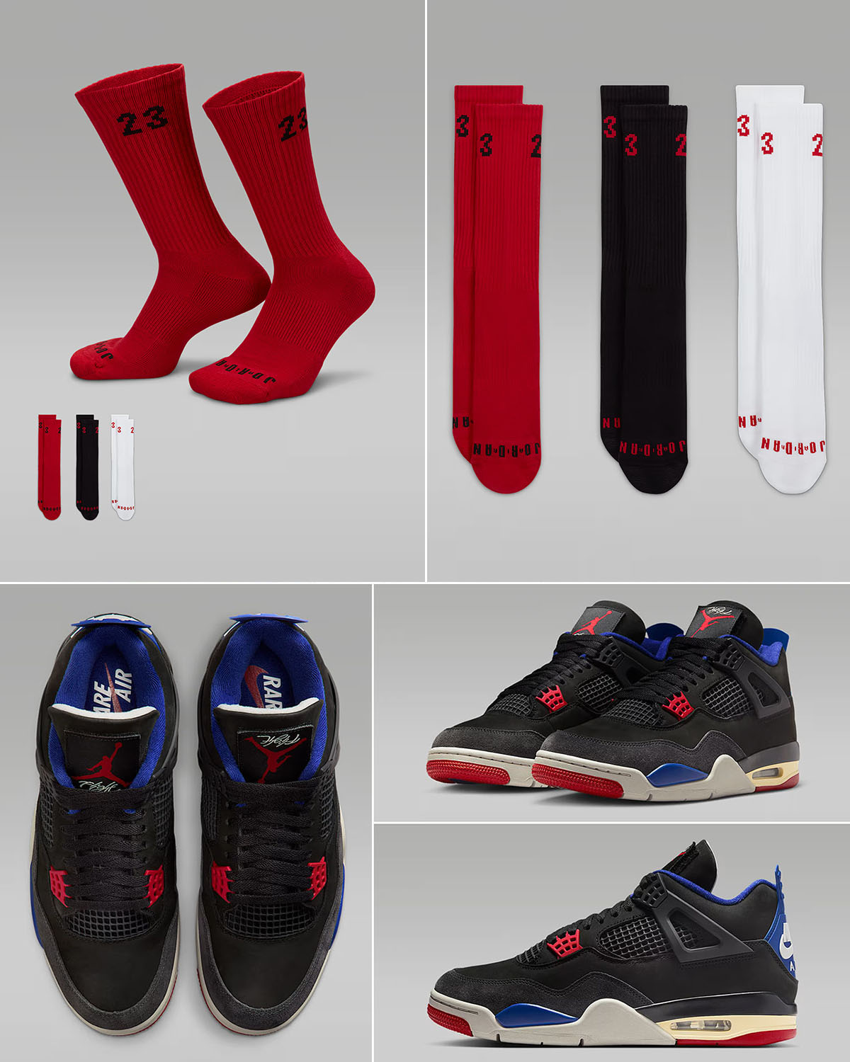 Air Jordan 4 Rare Air Shoes x Jordan Essentials Crew Socks