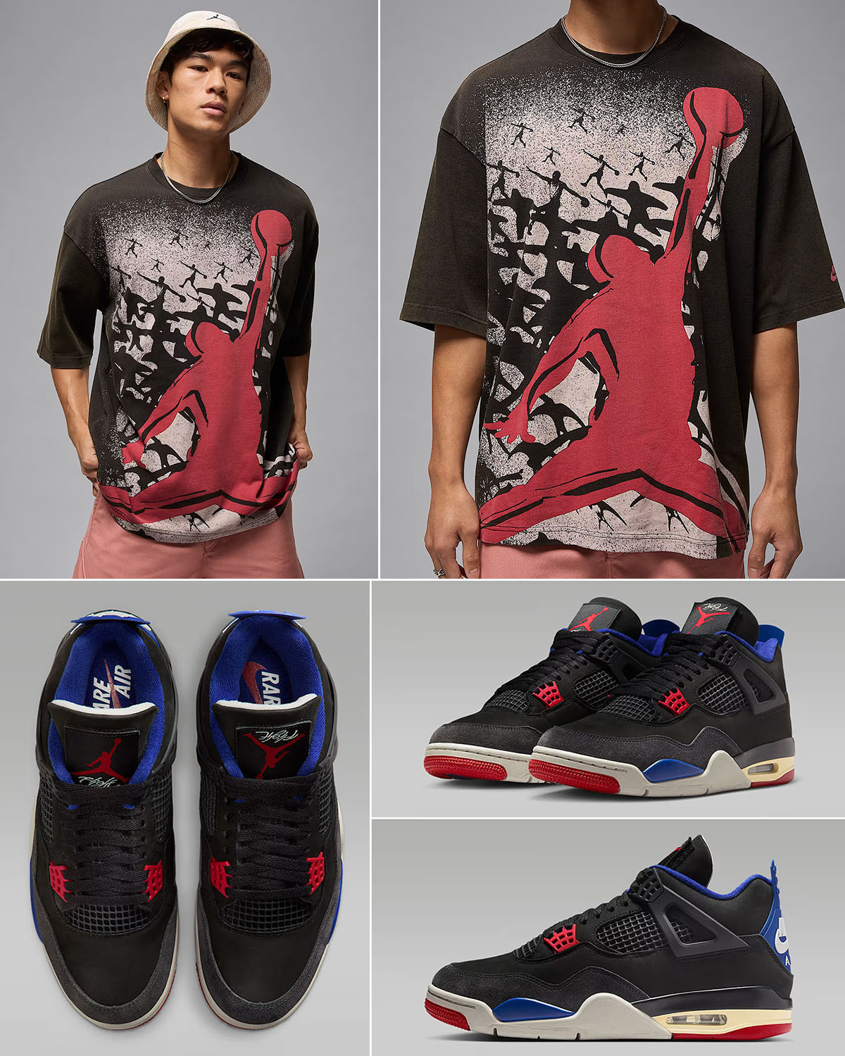 Air Jordan 4 Rare Air Shoes x Jordan Oversized Reissue T Shirt