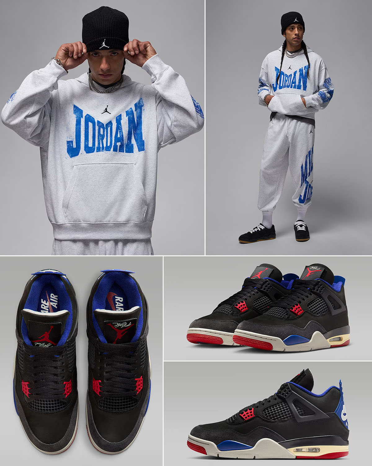 Air Jordan 4 Rare Air x Jordan Brooklyn Fleece Hoodie and Pants Outfit