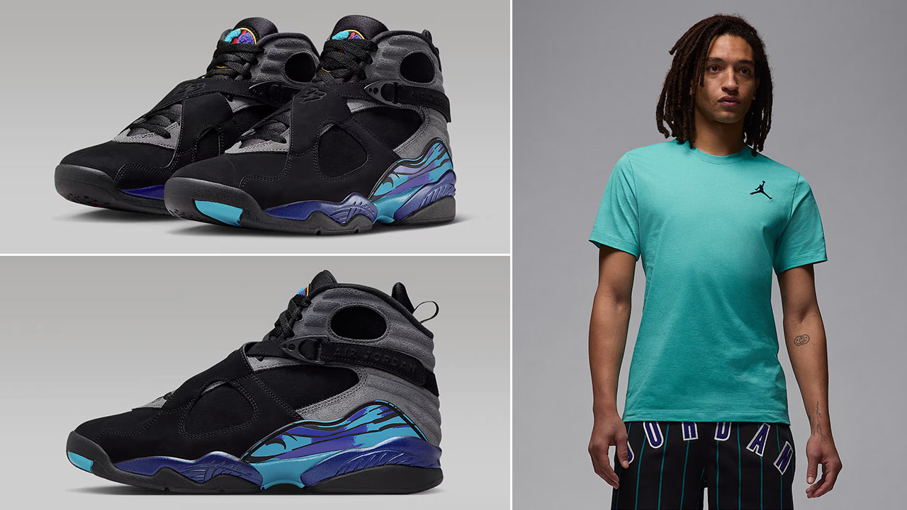 Air Jordan 8 Aqua 2025 Matching Clothing