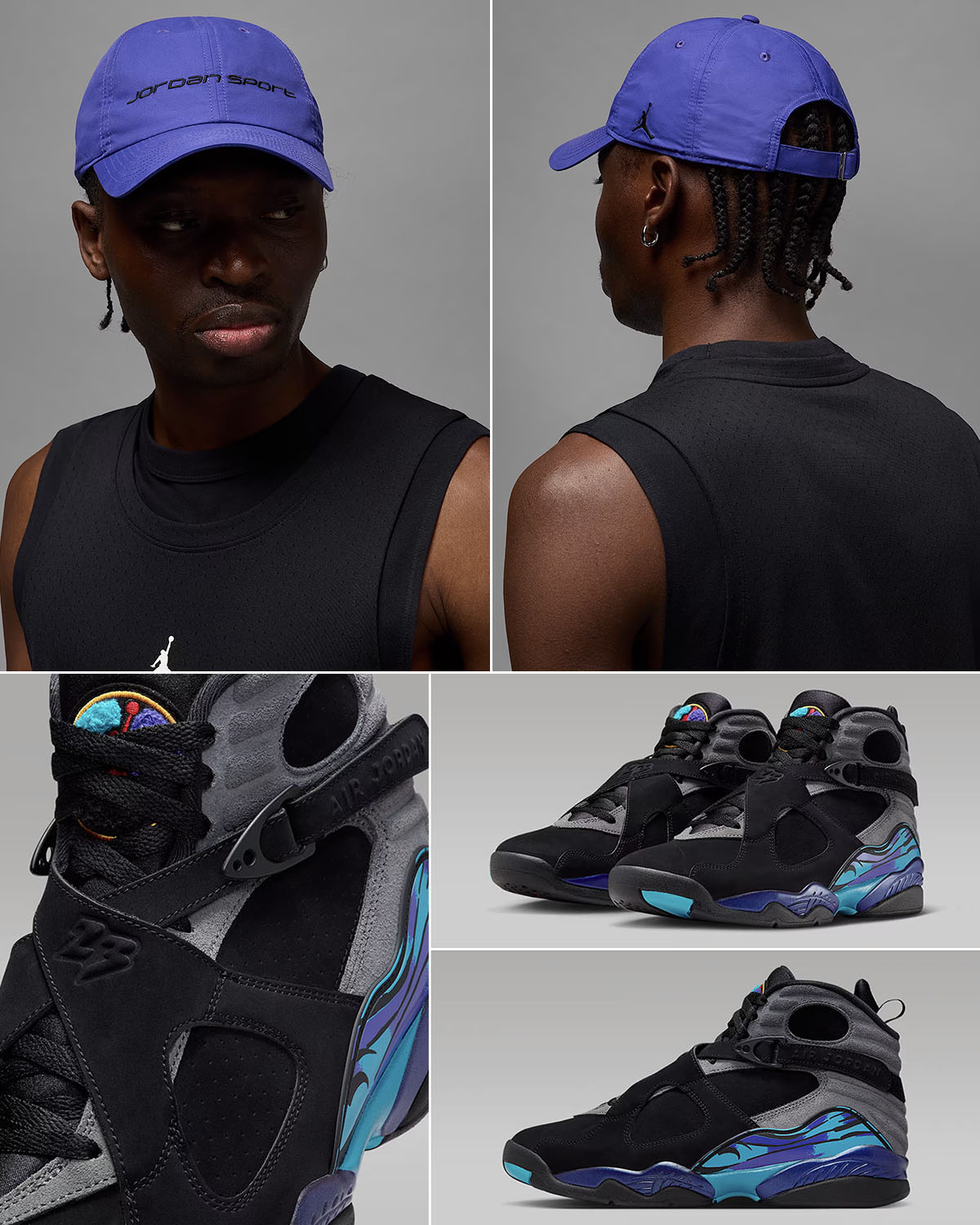 Air Jordan 8 Aqua 2025 x Jordan Sport Club Hat Cap