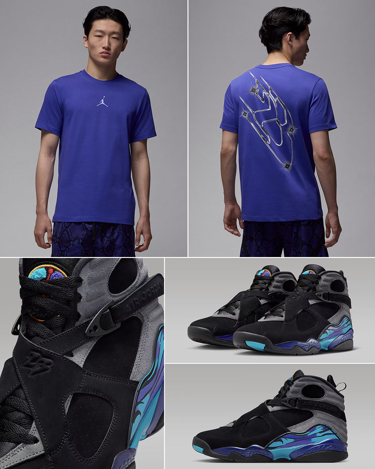 Air Jordan 8 Aqua 2025 x Jordan Sport Dri Fit T Shirt Outfit