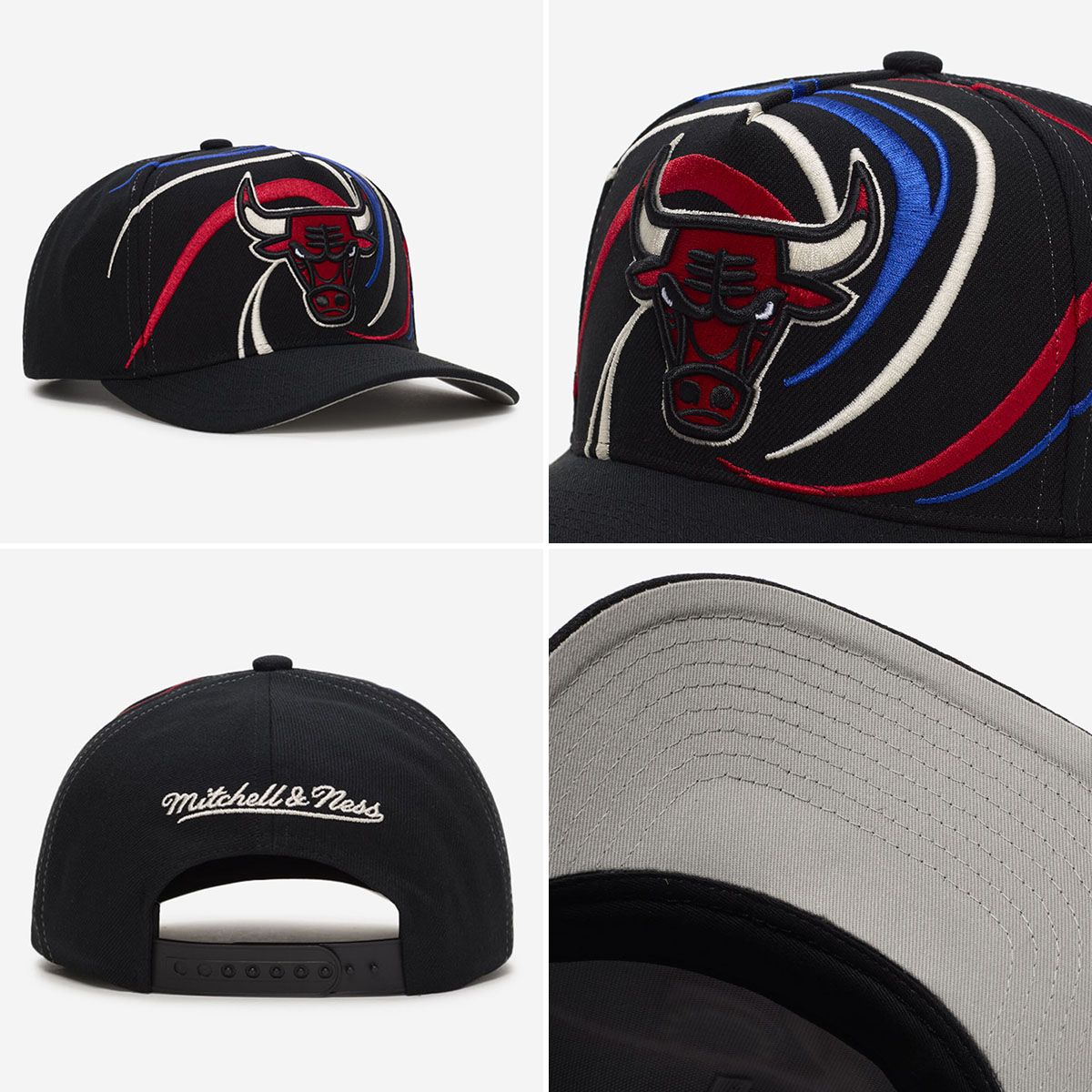 Chicago Bulls Mitchell Ness Pro Pinch Swirl Snapback Hat