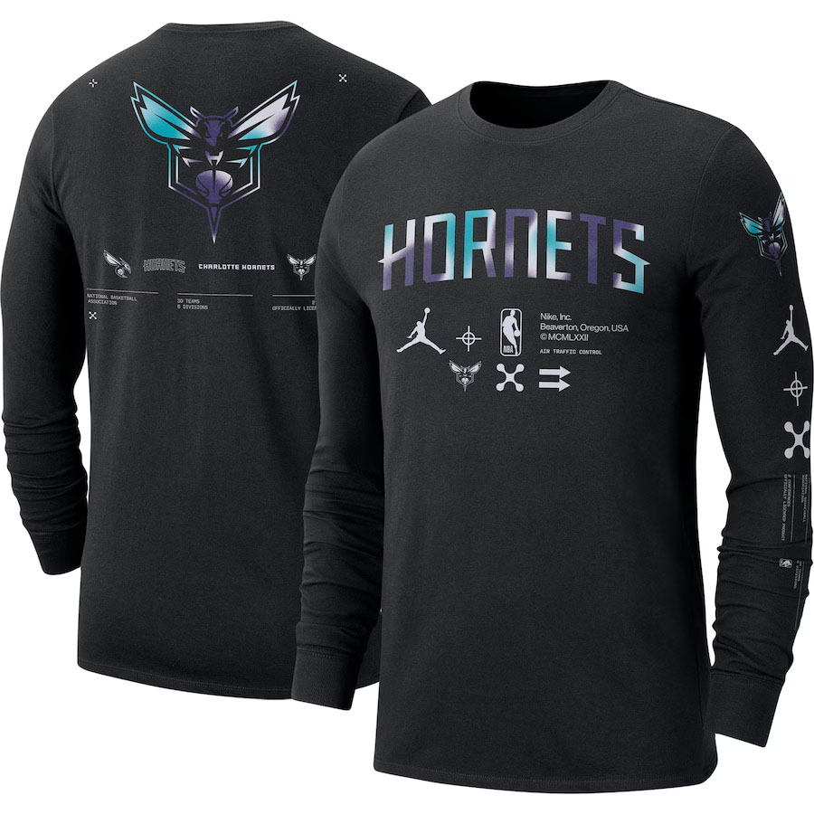 Jordan Brand Charlotte Hornets Long Sleeve T Shirt