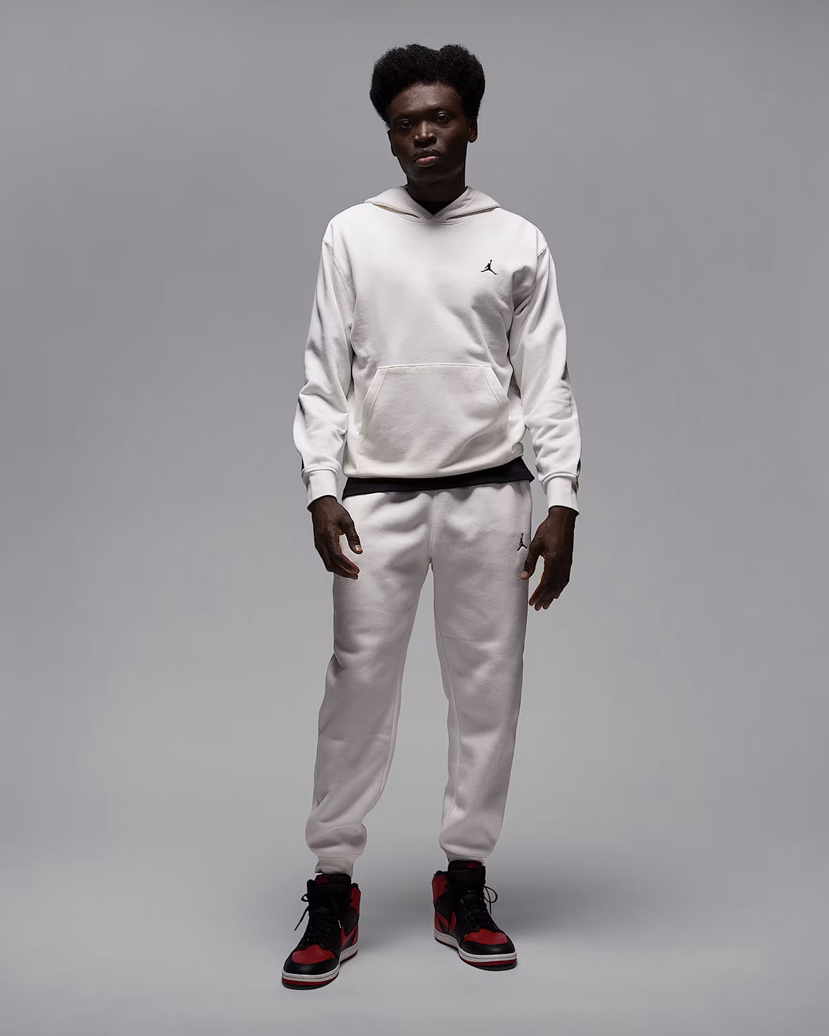 Jordan Brooklyn Fleece Mens Hoodie and Pants Sail Black Outfit
