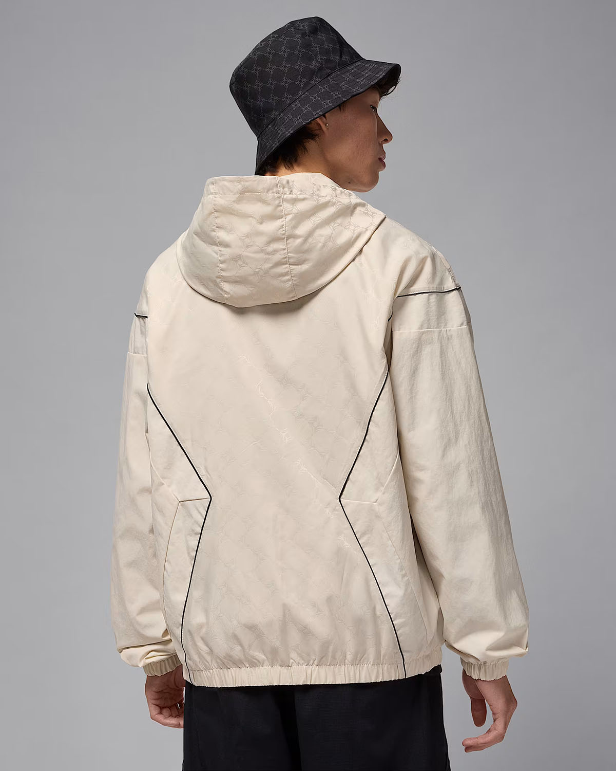 Jordan Brooklyn Mens Hooded Draft Jacket Light Orewood Brown Black 2