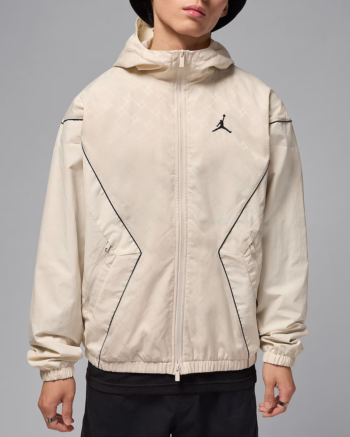 Jordan Brooklyn Mens Hooded Draft Jacket Light Orewood Brown Black 3