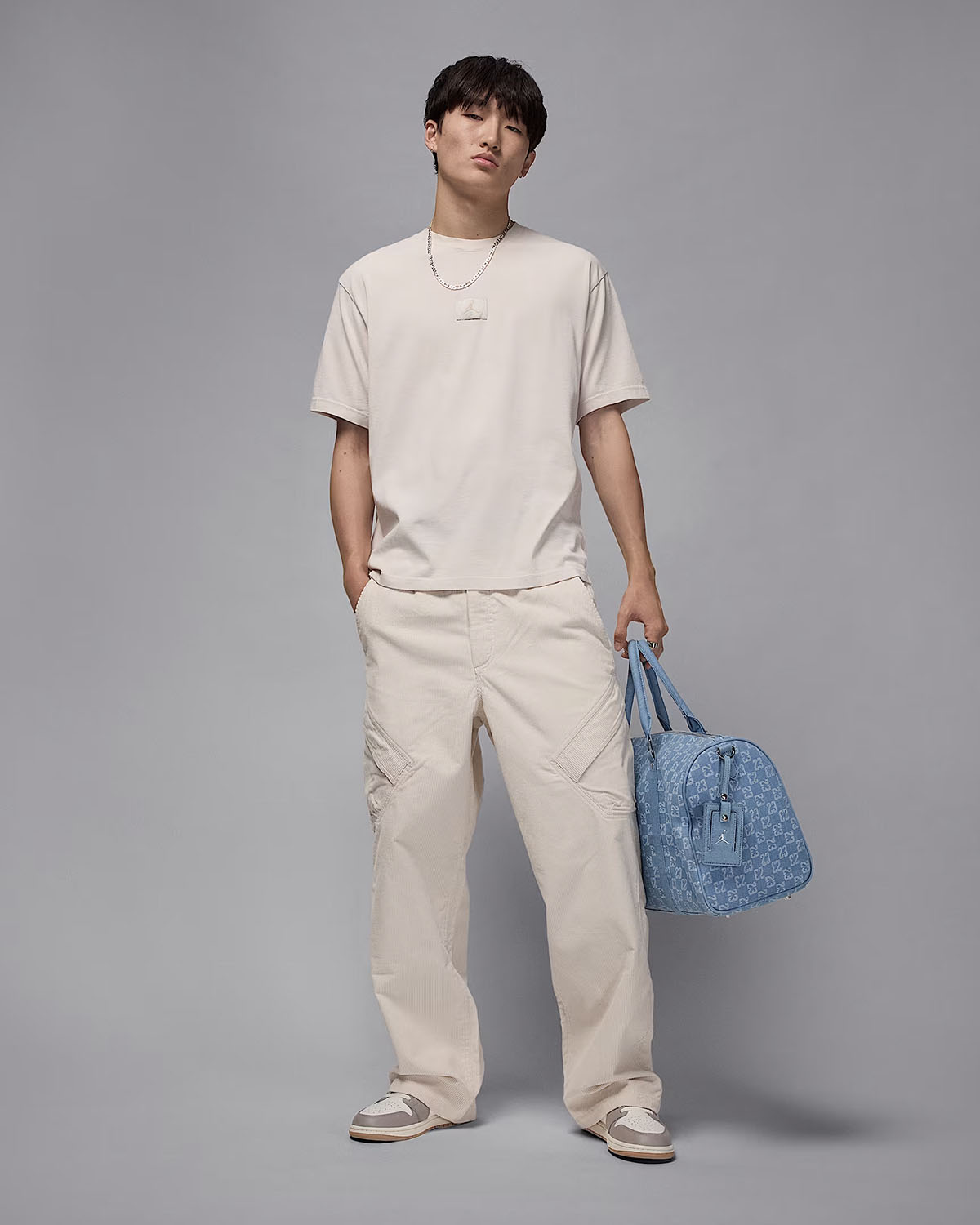 Jordan Flight Essentials Mens Washed T Shirt Light Orewood Brown Sail Outfit
