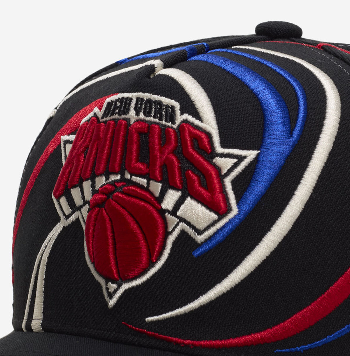 New York Knicks Mitchell Ness Pro Pinch Swirl Snapback Hat 2