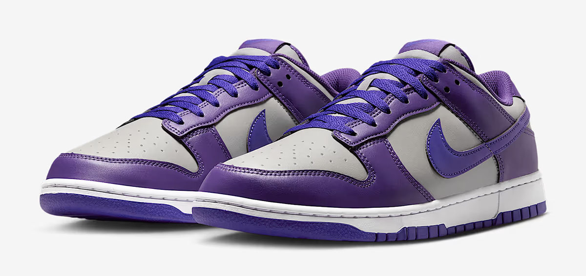 Nike Dunk Low College Grey Wild Grape White Persian Violet Mens Shoes 1