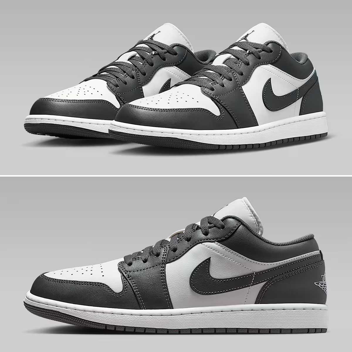 Air Jordan 1 Low Iron Grey Mens Shoes 553558-044