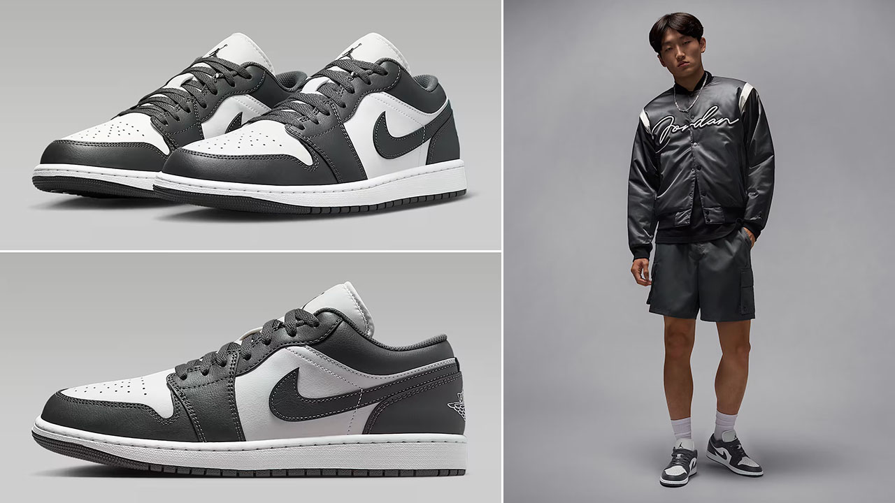 Air Jordan 1 Low Iron Grey Mens Shoes and Outfits