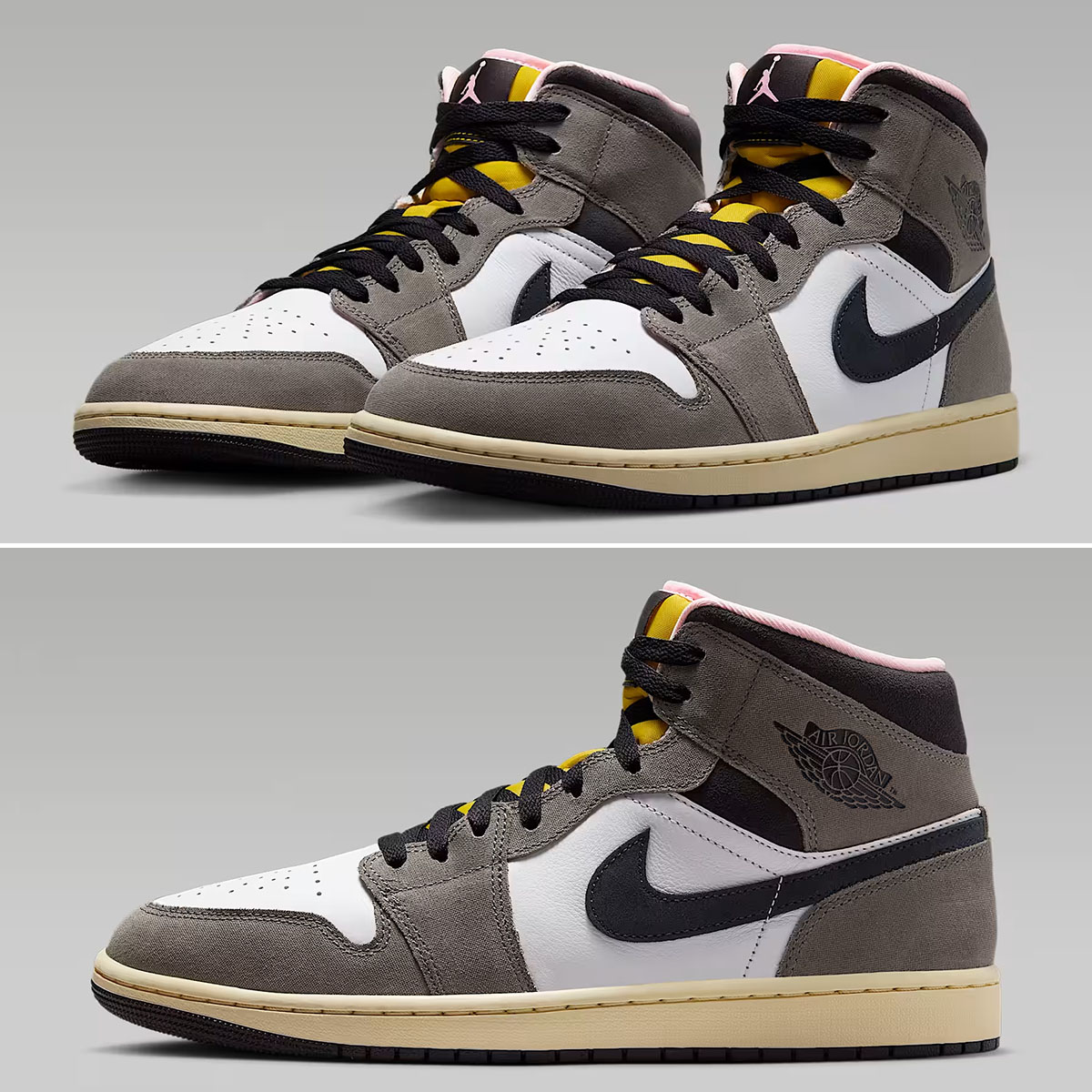 Air Jordan 1 Mid SE Cave Stone Mens Shoes HQ2011-100