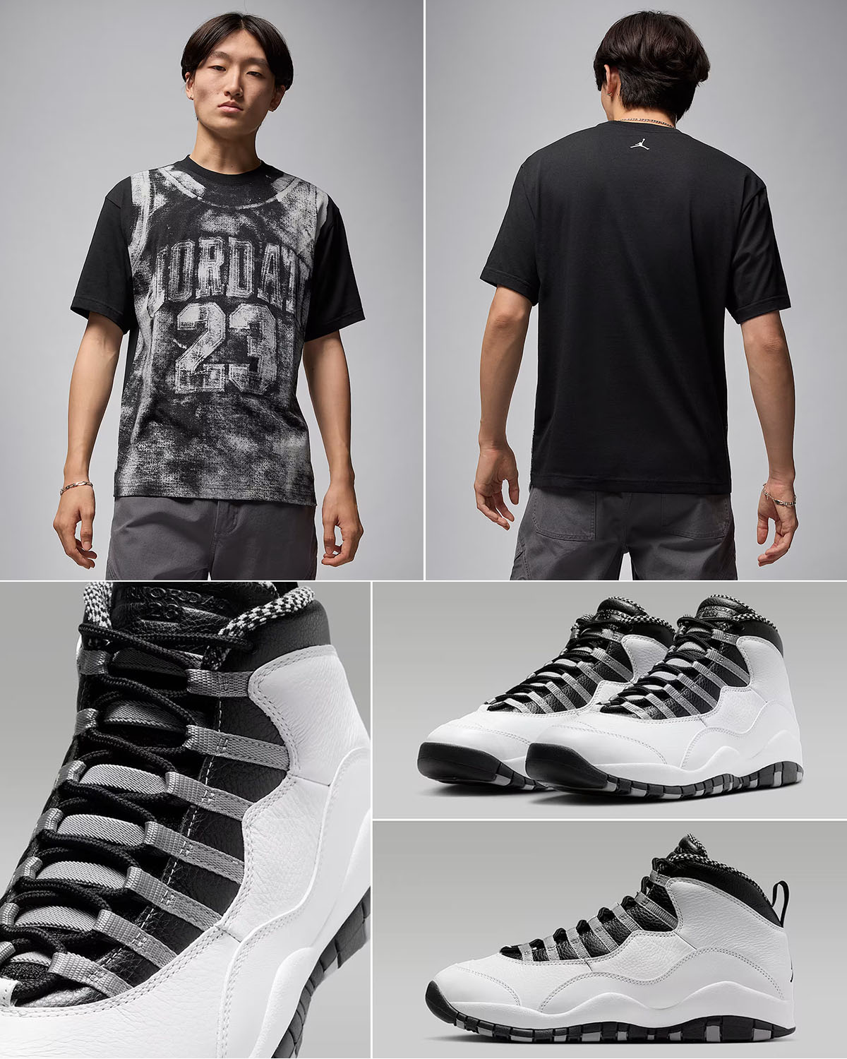 Air Jordan 10 Steel 2025 x Jordan Brooklyn Collegiate T Shirt Outfit