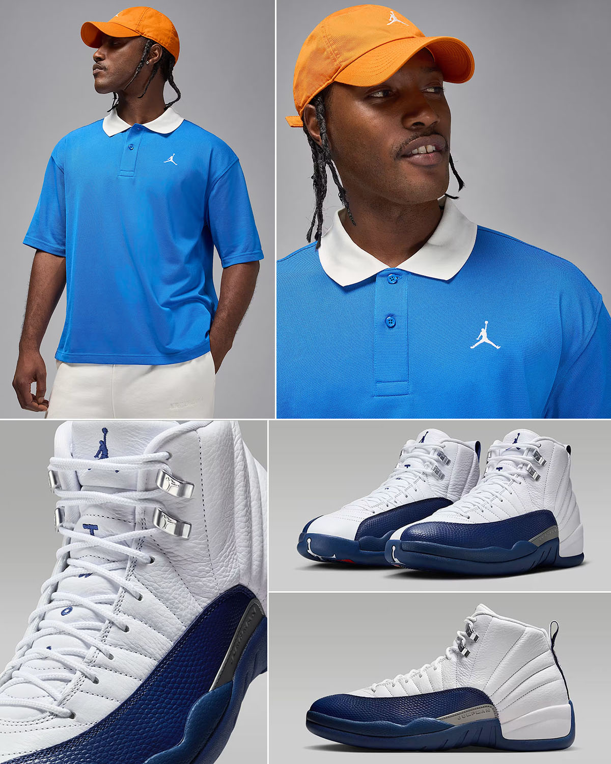 Air Jordan 12 French Blue 2025 x Jordan Brookyn Polo Shirt Outfit