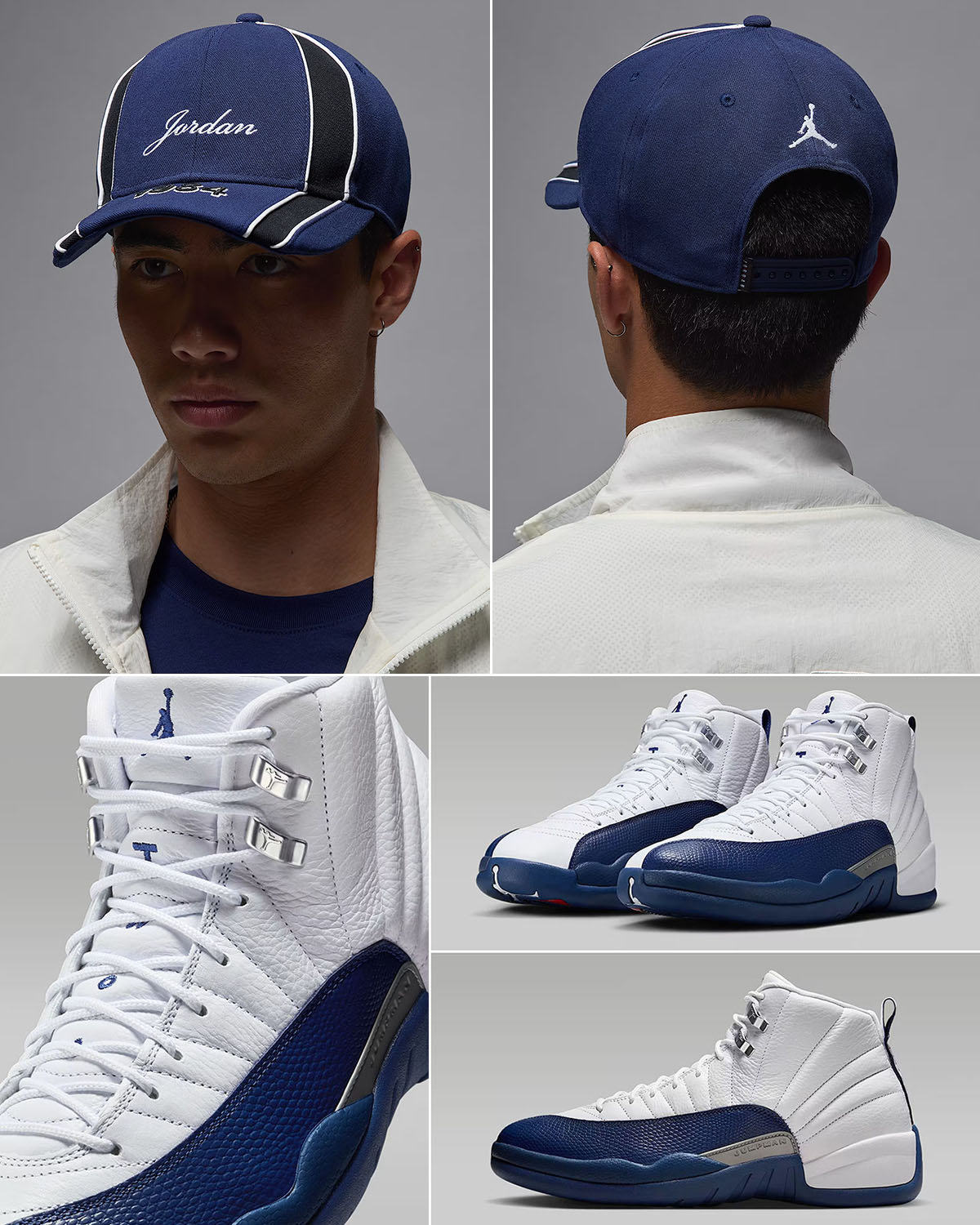 Air Jordan 12 French Blue 2025 x Jordan Rise Hat Snapback Cap