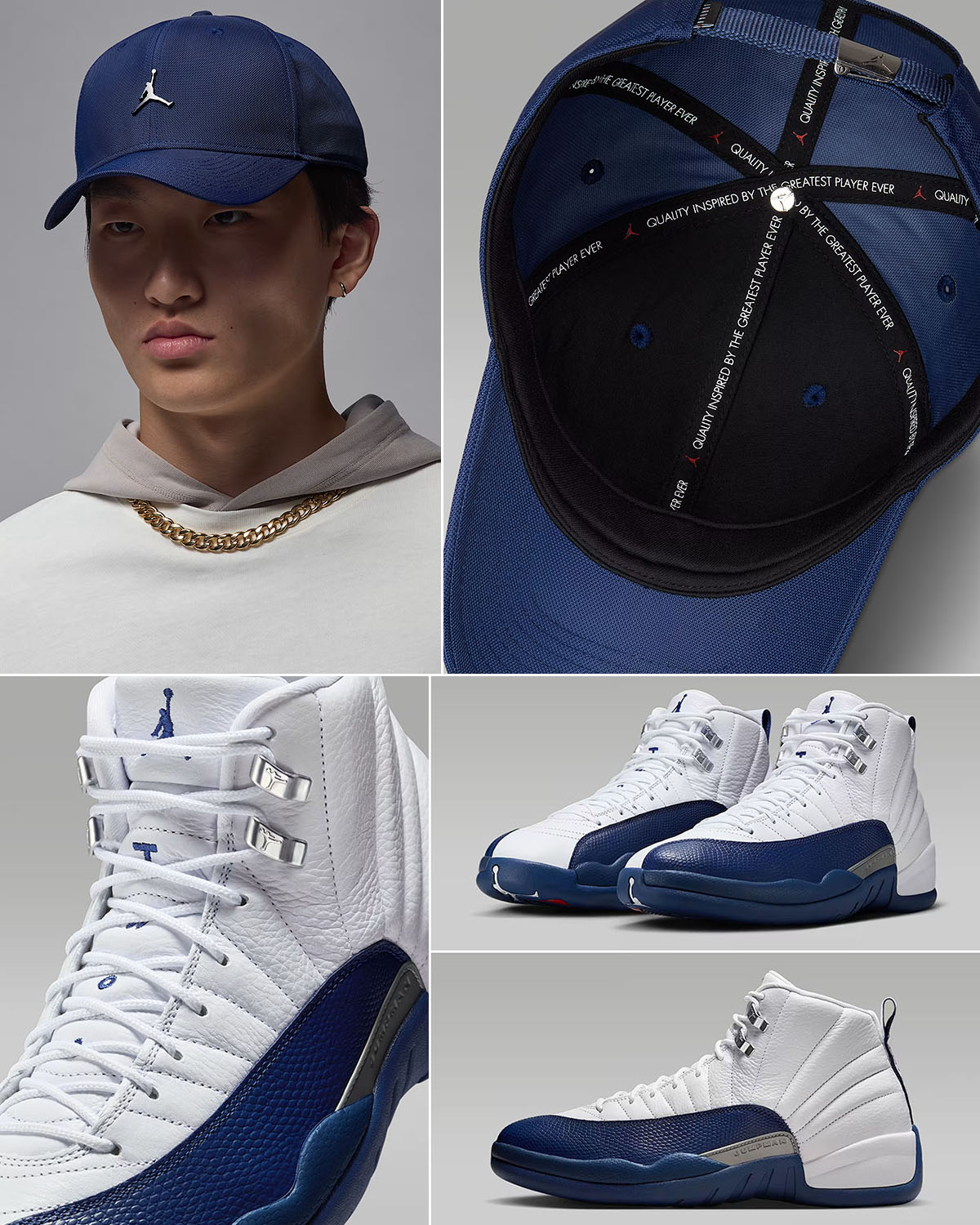 Air Jordan 12 French Blue 2025 x Jordan Rise Metal Jumpman Hat
