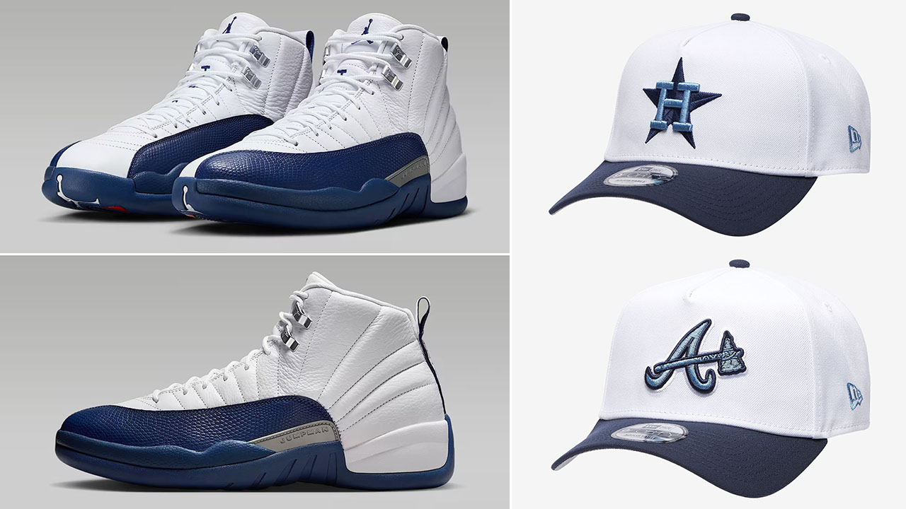Air Jordan 12 French Blue 2025 x New Era A Frame Hats 9Forty Snapback Caps
