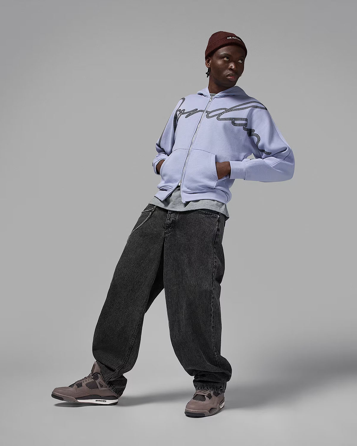 Air Jordan 4 Cave Stone Mens Shoes and Outfit