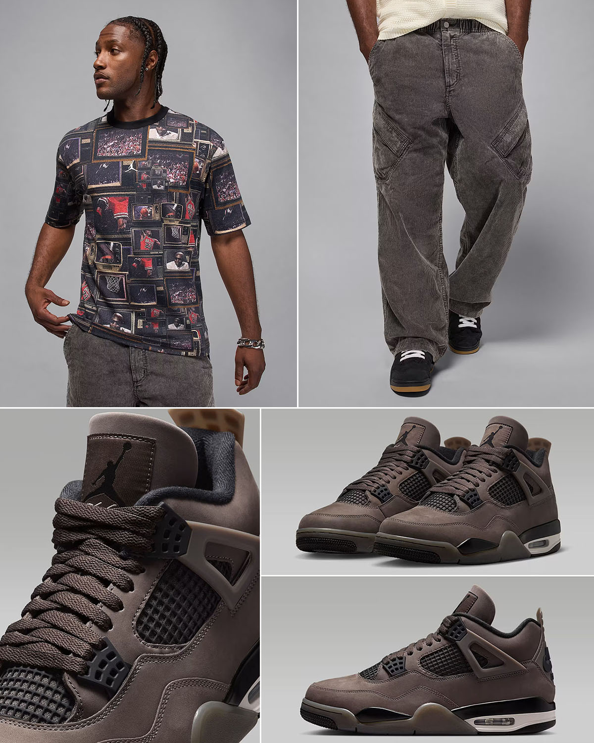 Air Jordan 4 Cave Stone Shirt and Pants Outfit