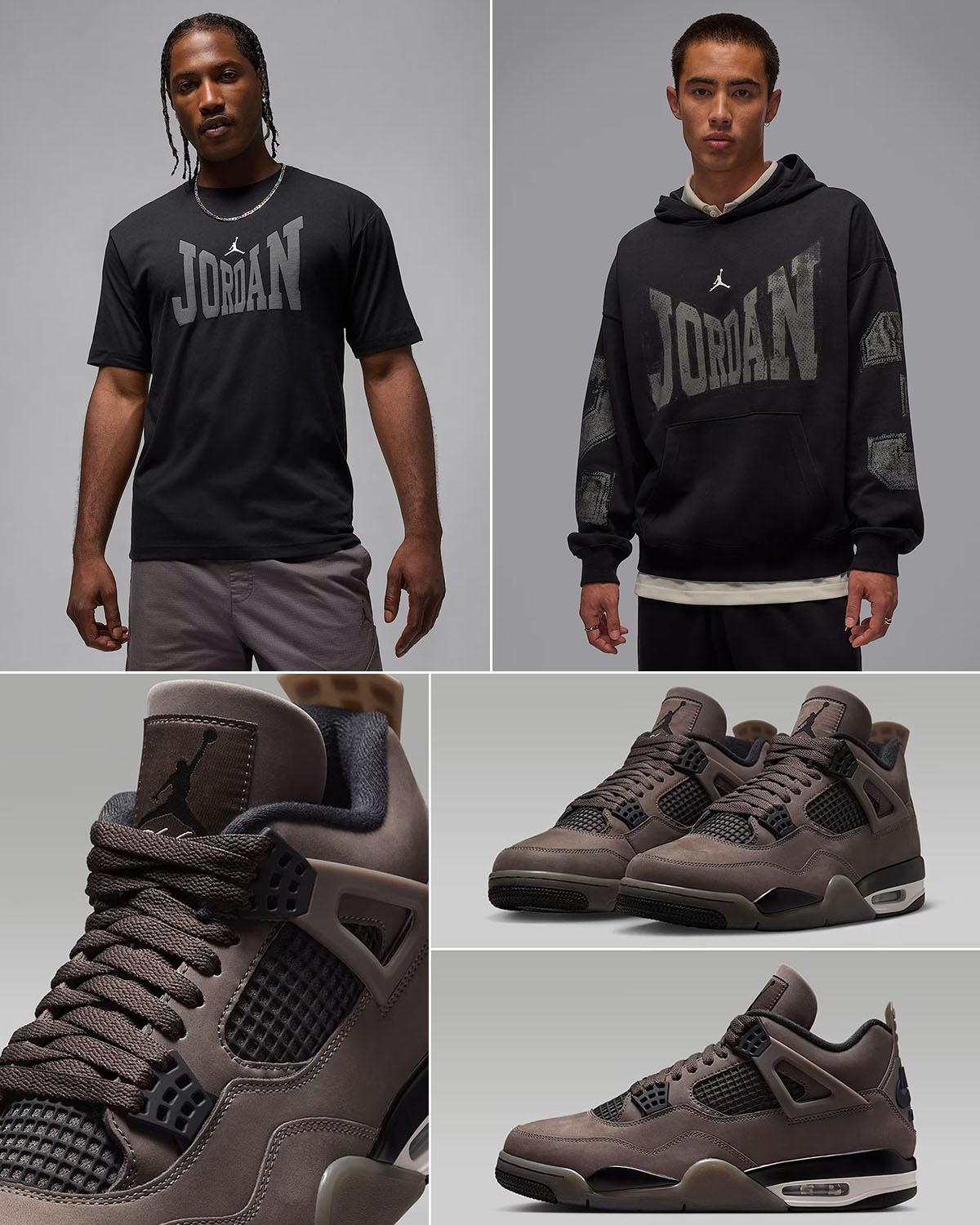 Air Jordan 4 Cave Stone x Jordan Brooklyn Collegiate Clothing Outfit