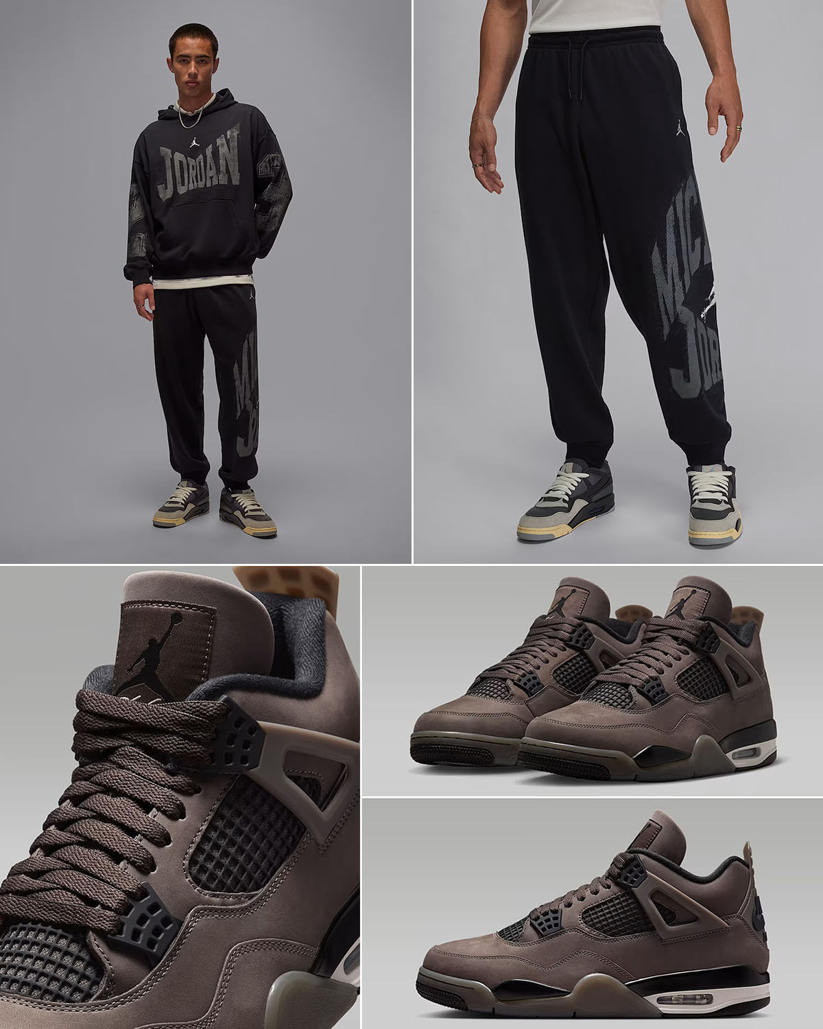 Air Jordan 4 Cave Stone x Jordan Brooklyn Collegiate Hoodie and Pants Outfit