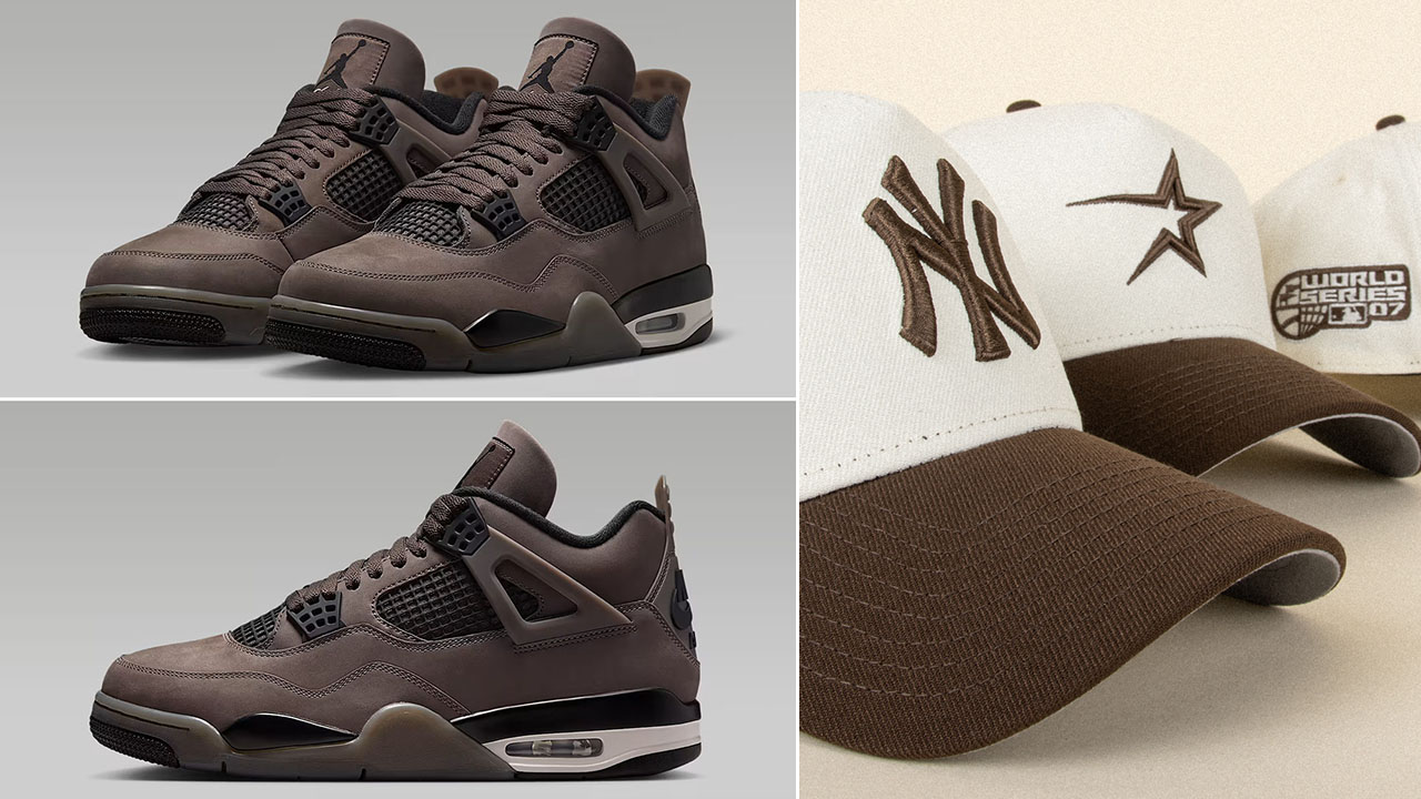 Air Jordan 4 Cave Stone x New Era A Frame Snapback Hats