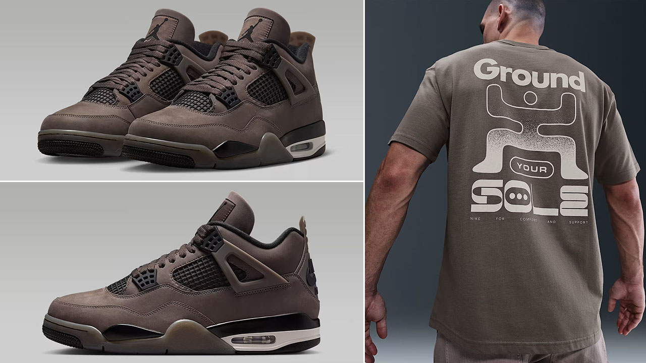 Air Jordan 4 Cave Stone x Nike Sportswear Max90 Ground Your Sole T Shirt Outfit
