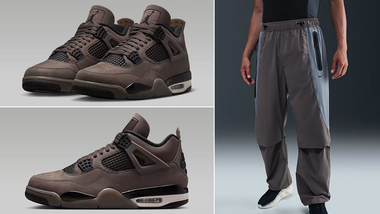 Air Jordan 4 Cave Stone x Nike Tech Woven Pants Outfit
