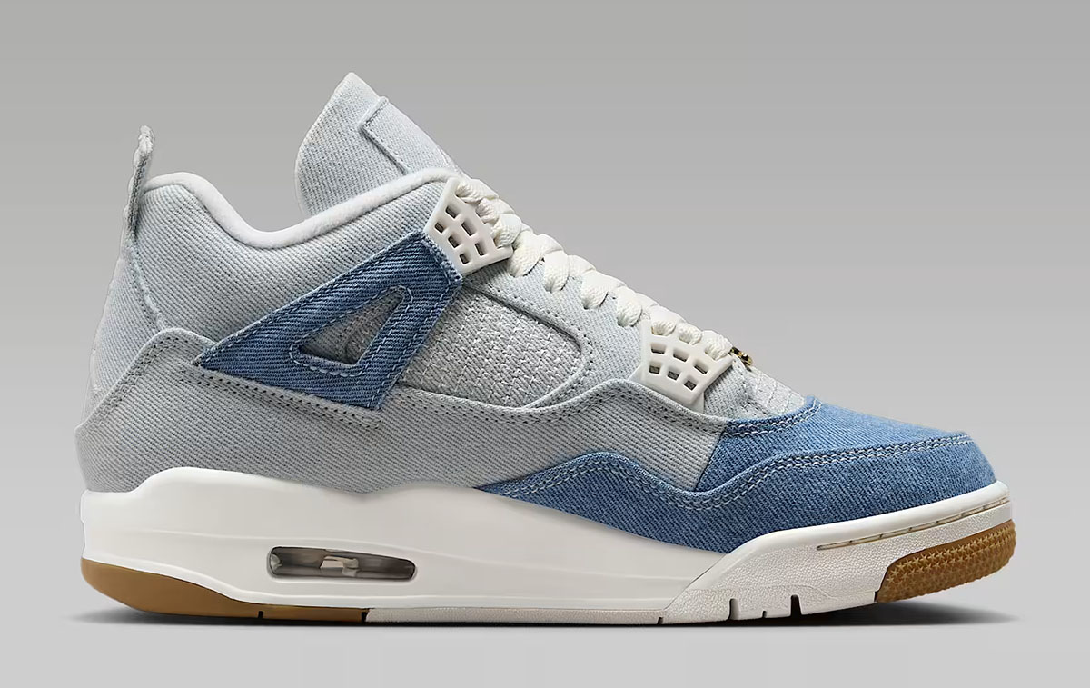 Air Jordan 4 Denim Worn Blue Shoes 3