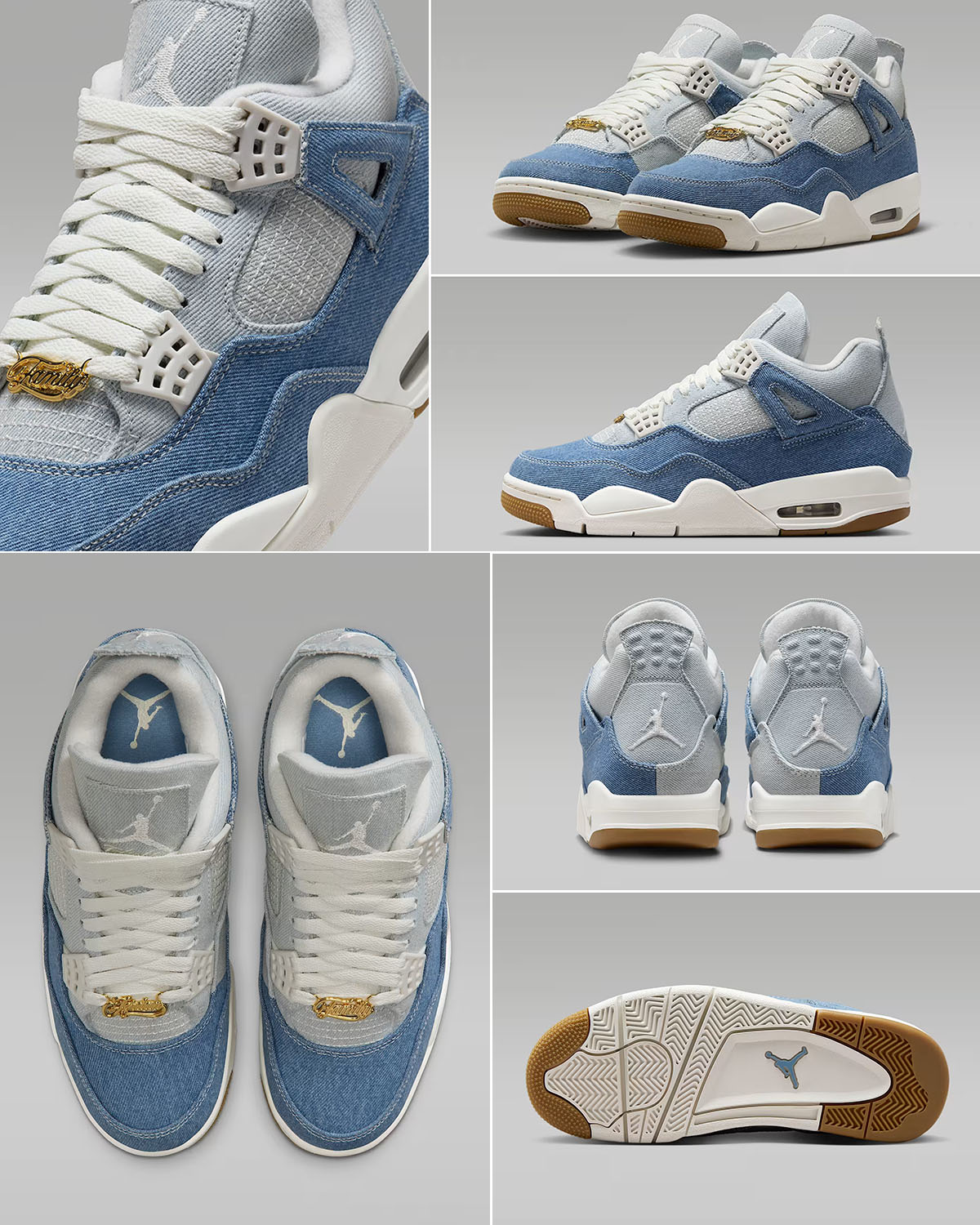 Air Jordan 4 Denim Worn Blue Shoes IB6716-100