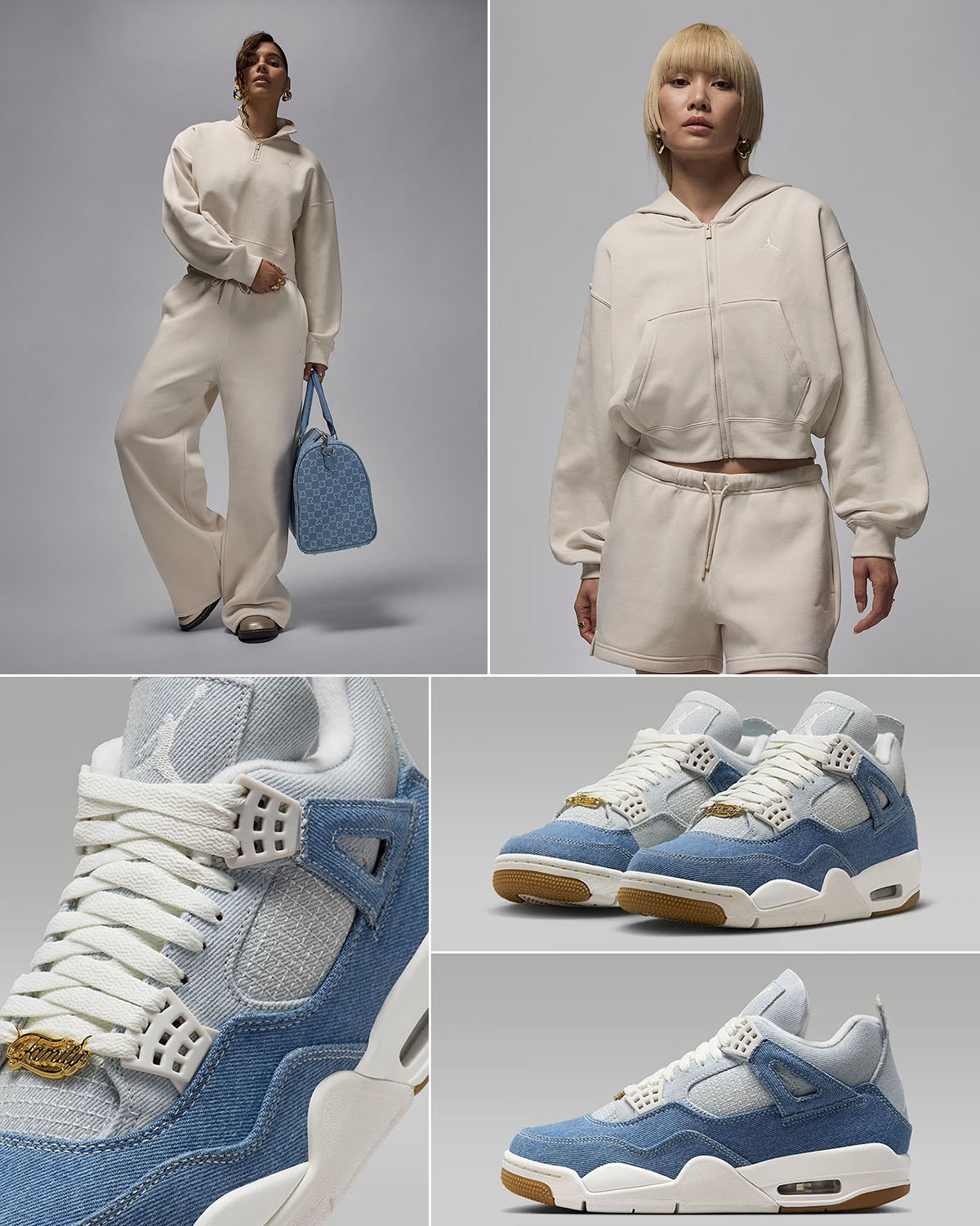 Air Jordan 4 Denim Worn Blue Womens Clothing and Outfits