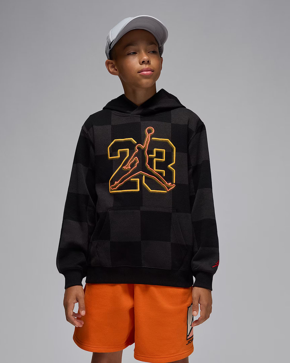 Air Jordan 4 GS Pizza Boys Hoodie Black 1